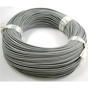 Gray Leather Cord For Jewelry Binding, 1.5mm thick, pearl color [WIRELT009-P]