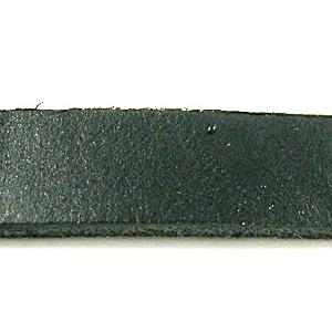 Black Flat Leather cowskin Rope For Jewelry Binding, 11mm wide, 2.6mm thick [WIRELT011-11MM]