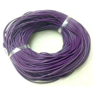 Leather Rope For Jewelry Binding, purple, 2mm dia [WIRELT024]