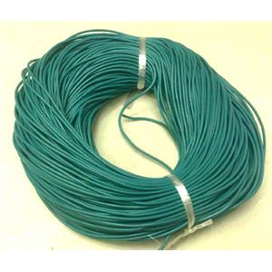 Leather Rope For Jewelry Binding, green, 2mm dia [WIRELT025]