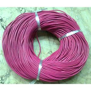 Leather Rope For Jewelry Binding, hot-pink, 2mm [WIRELT034]