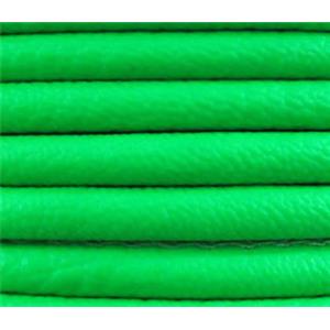 PU leather Cord, round, green, approx 6mm dia [WIRELT061-6MM]