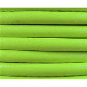 PU Leather Cord, round, yellow, approx 6mm dia [WIRELT062-6MM]