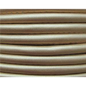 PU leather Cord, round, gold plated, approx 6mm dia [WIRELT069-6MM]