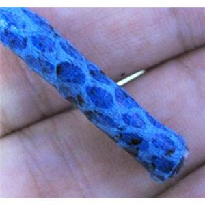 blue PU leather wrapped cord, approx 6mm dia [WIRELT091]