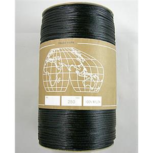 black Satin Rattail Cord, 2.0mm dia [WIRENL02-900]