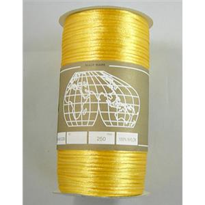 Satin Rattail Cord, Yellow, 2.0mm dia [WIRENL04-543]