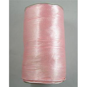 Satin Rattail Cord, pink, 2.0mm dia [WIRENL12-103]
