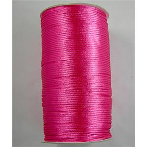 Hot Pink Satin Rattail Cord, 2.0mm dia [WIRENL15-106]