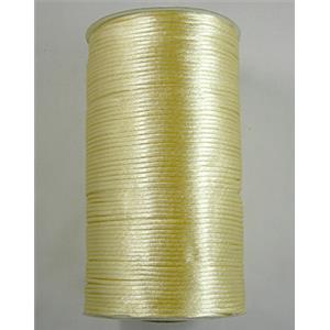 Satin Rattail Cord, lt.yellow, 2.0mm dia [WIRENL17-734]