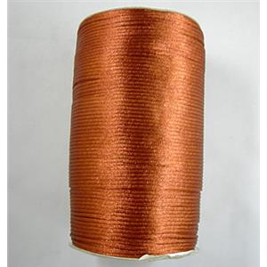 Satin Rattail Cord, brown, 2.0mm dia [WIRENL19-713]