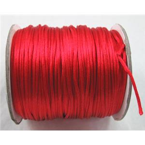 Satin Rattail Cord, red, 1mm size, approx 300yard per rolls [WIRENL22]