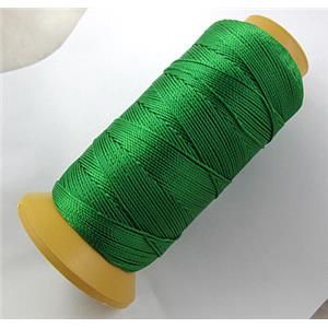 Green Nylon cord, 0.2mm,approx 1300meter per roll [WIRENLC02-2]