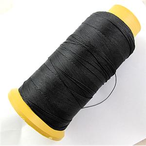 Black Nylon cord, approx 1-1.2mm, 150meter per roll [WIRENLC06-15]