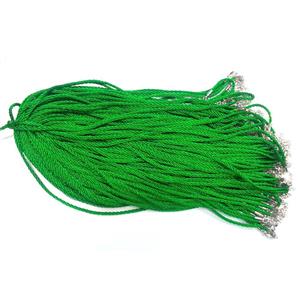 Rattail Nylon, Sennit Necklace Cord, copper connector, green, 3mm dia [WIRENW28]