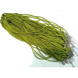 Rattail Nylon, Sennit Necklace Cord, copper connector, olive, 3mm dia [WIRENW30]