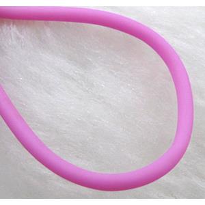 Rubber Cord, hollow, hot-pink, 2mm dia, Tube wire, approx 1800meters [WIREPL05]