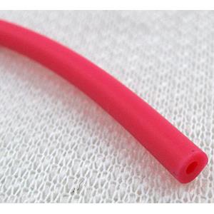 Rubber Cord, hollow, red, 4mm dia, Tube wire, approx 350meters [WIREPL06]