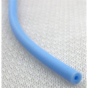Rubber Cord, hollow, blue, 4mm dia, Tube wire, approx 350meters [WIREPL09]