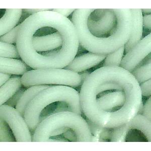 Green Rubber Stopper Beads, 8mm dia, 3.2mm hole [WIREPL34C03]