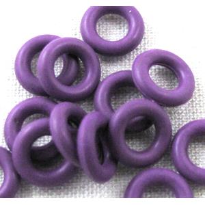 Purple Rubber Stopper Beads, 8mm dia, 3.2mm hole [WIREPL34C04]