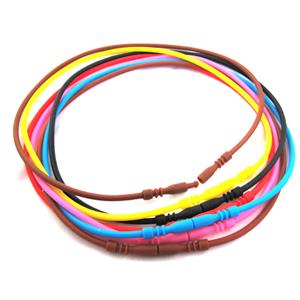 Jewelry making necklace cord, rubber, mixed color, 3mm dia,18 inch length [WIREPL35]
