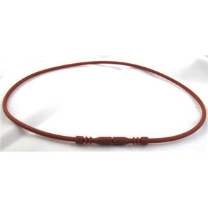 Jewelry making necklace cord, rubber, coffee, 3mm dia,18 inch length [WIREPL35C06]