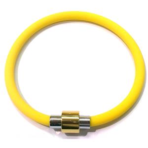 Jewellry Making necklace and bracelet cord, rubber, yellow, 5mm dia, 8 inch length [WIREPL40-8]