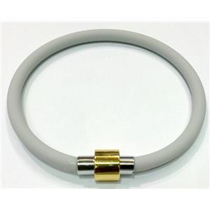 Jewellry Making necklace and bracelet cord, rubber, grey, 5mm dia, 16 inch length [WIREPL46-16]