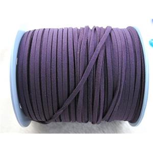 Synthetic Suede Cord, purple, approx 3mm wide, 100yards per roll [WIRESC031]
