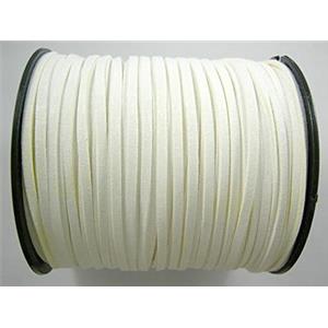 Synthetic Suede Cord, lt.yellow, approx 3mm wide, 100yards per roll [WIRESC033]