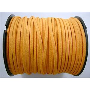 orange Synthetic Suede Cord, approx 3mm wide, 100yards per roll [WIRESC034]