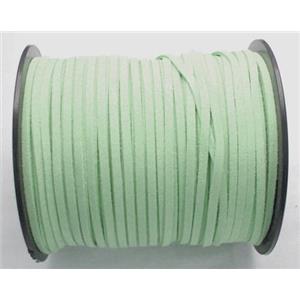 lt.green Synthetic Suede Cord, approx 3mm wide, 100yards per roll [WIRESC038]