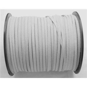 grey Synthetic Suede Cord, approx 3mm wide, 100yards per roll [WIRESC039]