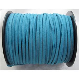 Synthetic Suede Cord, blue, approx 3mm wide, 100yards per roll [WIRESC042]