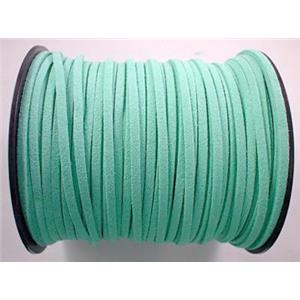 Synthetic Suede Cord, aqua, approx 3mm wide, 100yards per roll [WIRESC044]