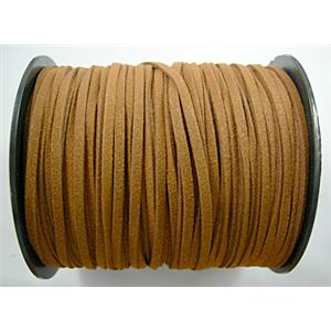 Synthetic Suede Cord, Coffee, Korea, 3mm wide, 1.4mm thick [WIRESC125]