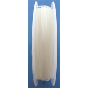 round Crystal Wire, stretchy, white, 0.4mm dia,18meters per roll [WIRETEC02C01-0.4M]