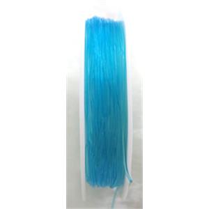 Crystal Wire, stretchy, round, blue, 0.6mm dia,12meters per roll [WIRETEC02C04-0.6M]