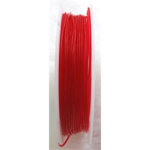 Crystal Wire, stretchy, round, red, 1.0mm dia, 5meters per roll [WIRETEC02C05-1.0M]