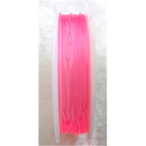 Crystal Wire, stretchy, round, pink, 0.6mm dia,12meters per roll [WIRETEC02C06-0.6M]
