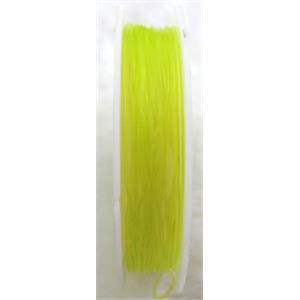 Crystal Wire, stretchy, round, lemon, 0.8mm dia,8meters per roll [WIRETEC02C09-0.8M]