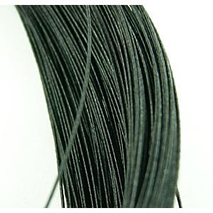 waxed wire, round, grade a, black, 0.5mm dia [WIREWAX204C02]