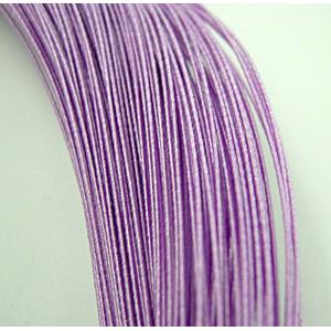 waxed wire, round, grade a, lavender, 0.5mm dia [WIREWAX204C04]