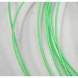 waxed wire, round, grade a, green, 0.5mm dia [WIREWAX204C05]