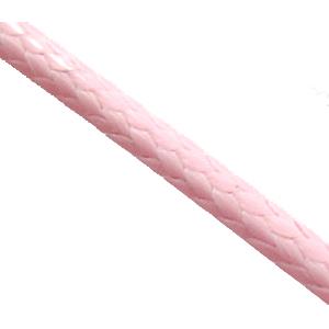 waxed cord, round, jewelry binding, pink, 5mm dia, 35meters per rolls [WIREWAX206C112-5MM]