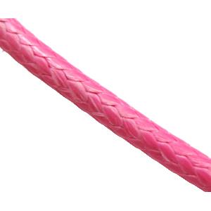 waxed cord, round, jewelry binding, Hot pink, 5mm dia, 35meters per rolls [WIREWAX206C113-5MM]