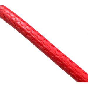 waxed cord, round, jewelry binding, red, 5mm dia, 35meters per rolls [WIREWAX206C114-5MM]