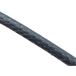 waxed cord, round, jewelry binding, deep grey, 5mm dia, 35meters per rolls [WIREWAX206C123-5MM]