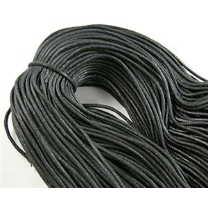 Black Jewelry Binding Waxed Wire, 1.0mm dia, approx 800 meters [WIREWAXED04-1MM]